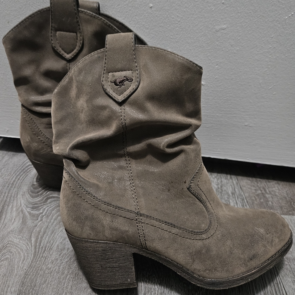 Rocket Dog Grey Cowgirl Boots Gem